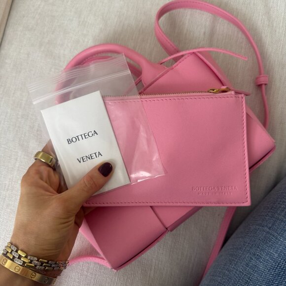 Bottega Veneta Pink Intrecciato Lambskin Candy Arco Tote - Picture 13 of 15